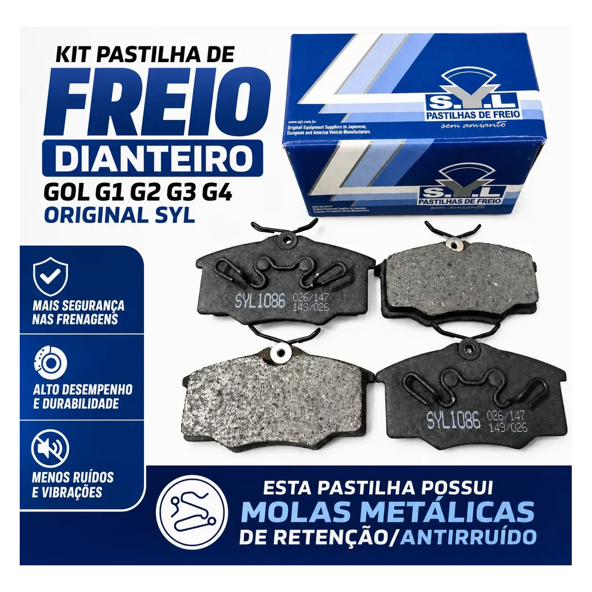 Kit Pastilha De Freio Dianteiro Gol G1 G2 G3 G4 — foto 2