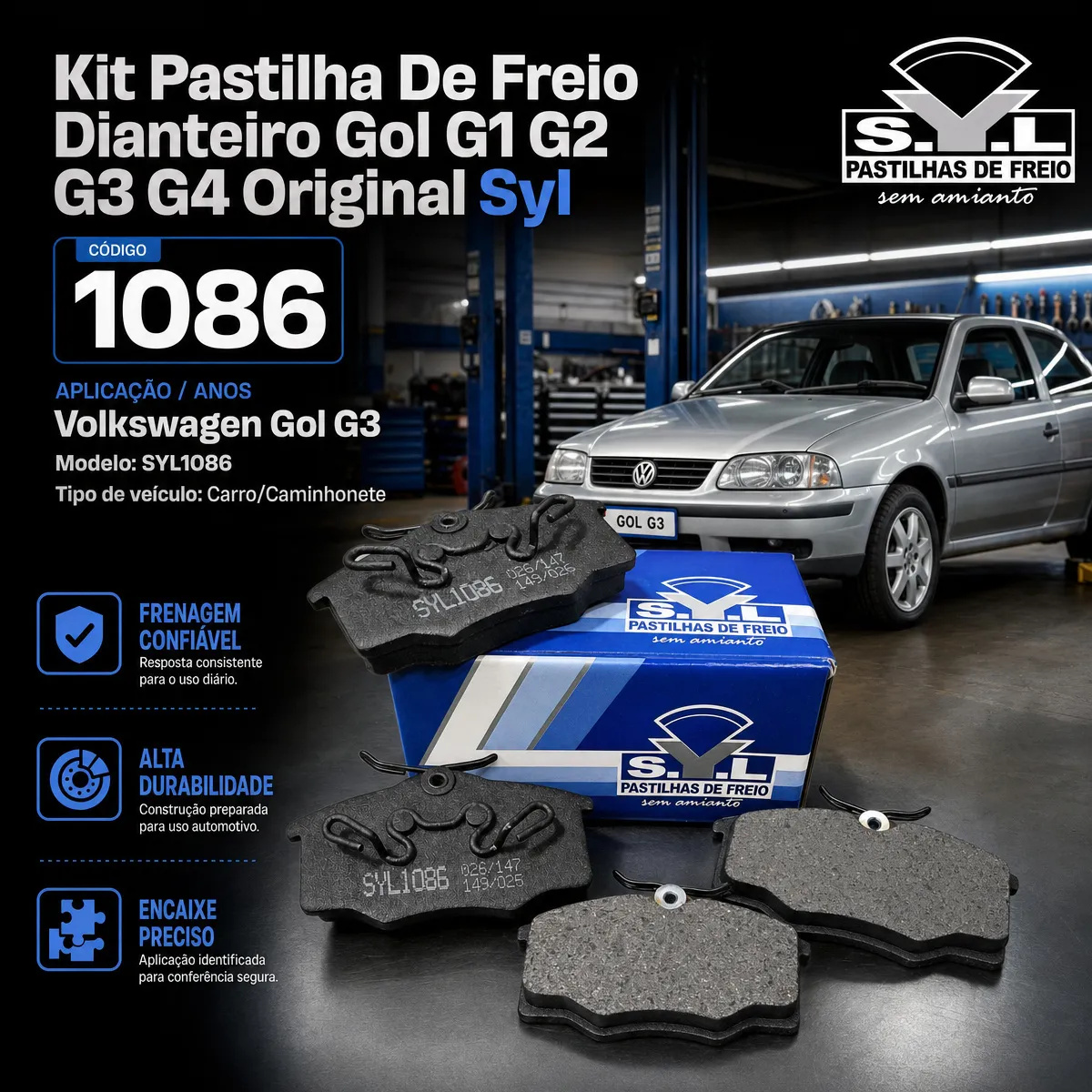 Kit Pastilha De Freio Dianteiro Gol G1 G2 G3 G4 — foto 10